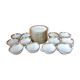 12 cups and limoges porcelain coffee saucers by A.Blin vintage Vierzon décor