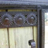 Art deco wrought iron wall coat rack