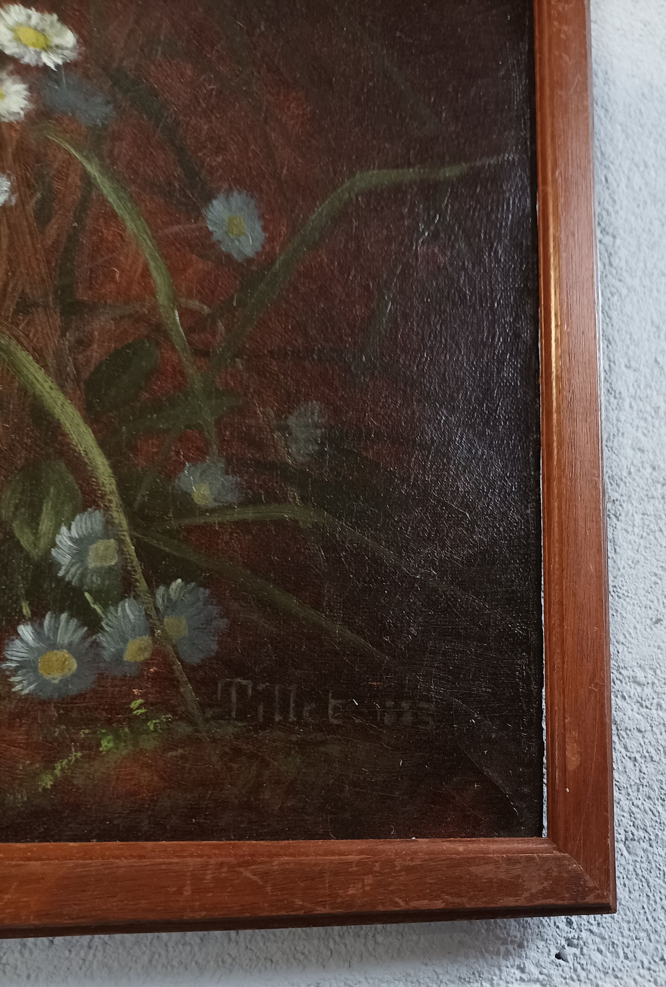 Paul TILLET (1844-1889) Les pâquerettes Oil on canvas