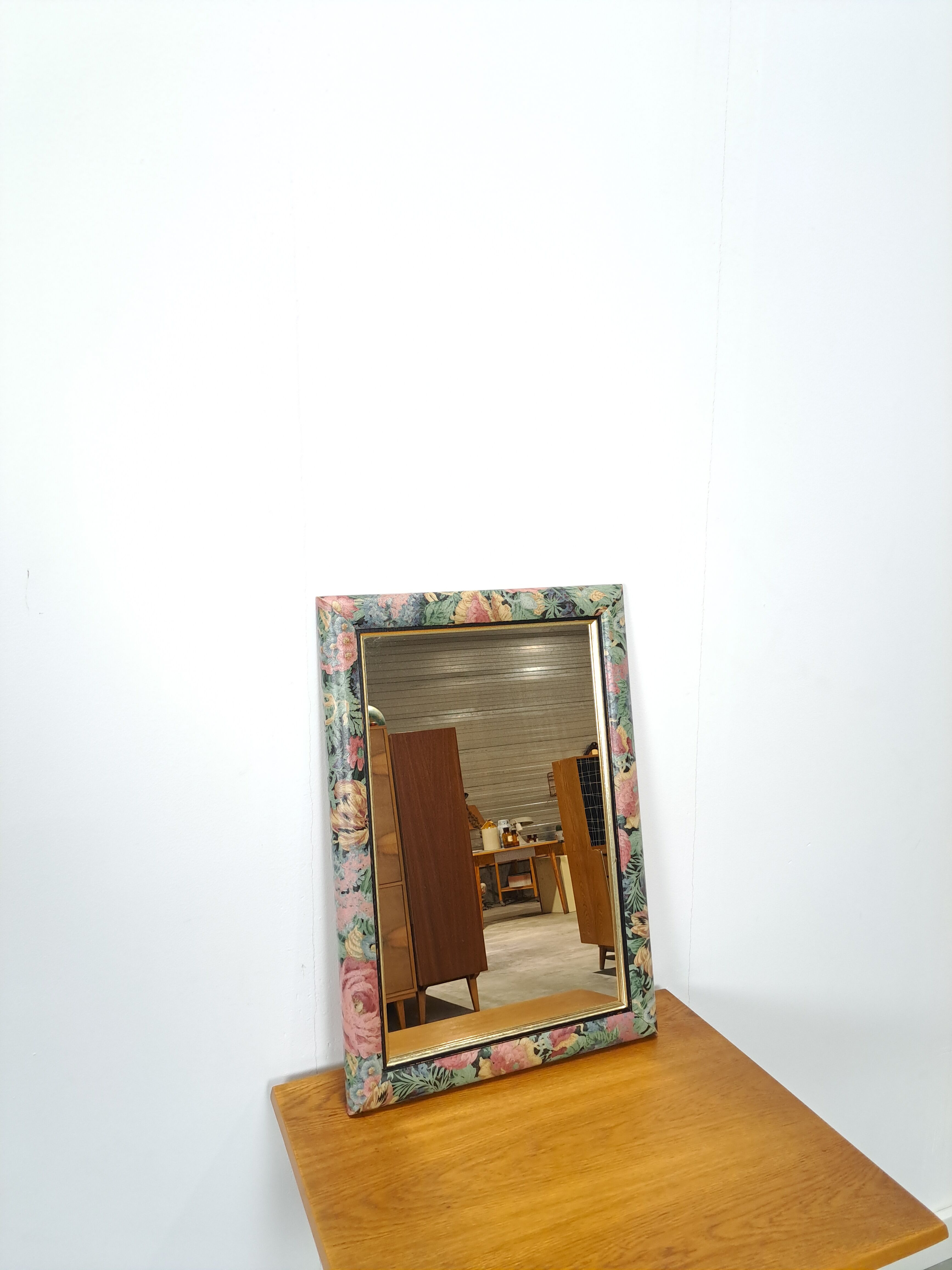 Miroir floral vintage