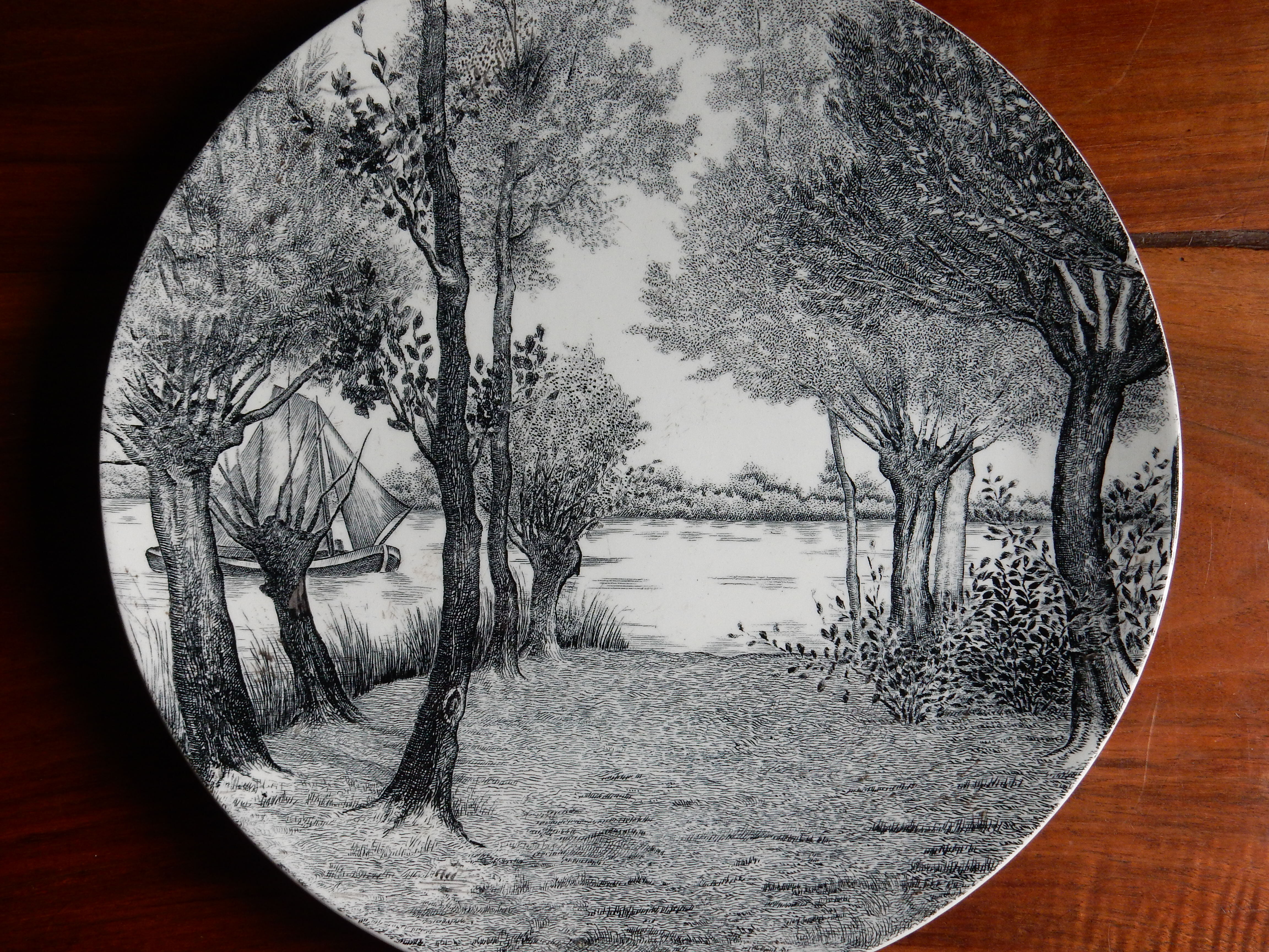 Assiette de collection gravure Boch la Louvière