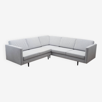 Grey corner sofa, Danish design, 1990s, production: Denmark