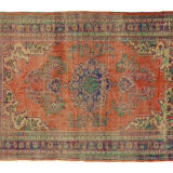 Anatolian handmade vintage rug 221 cm x 157 cm