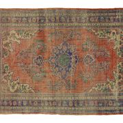 Anatolian handmade vintage rug 221 cm x 157 cm