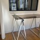 Smoked glass and chrome metal desk by Milo Baughman for Rochebobois