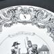 Sarreguemines U&C illustrated talking plate "Napoleon" 19th century.