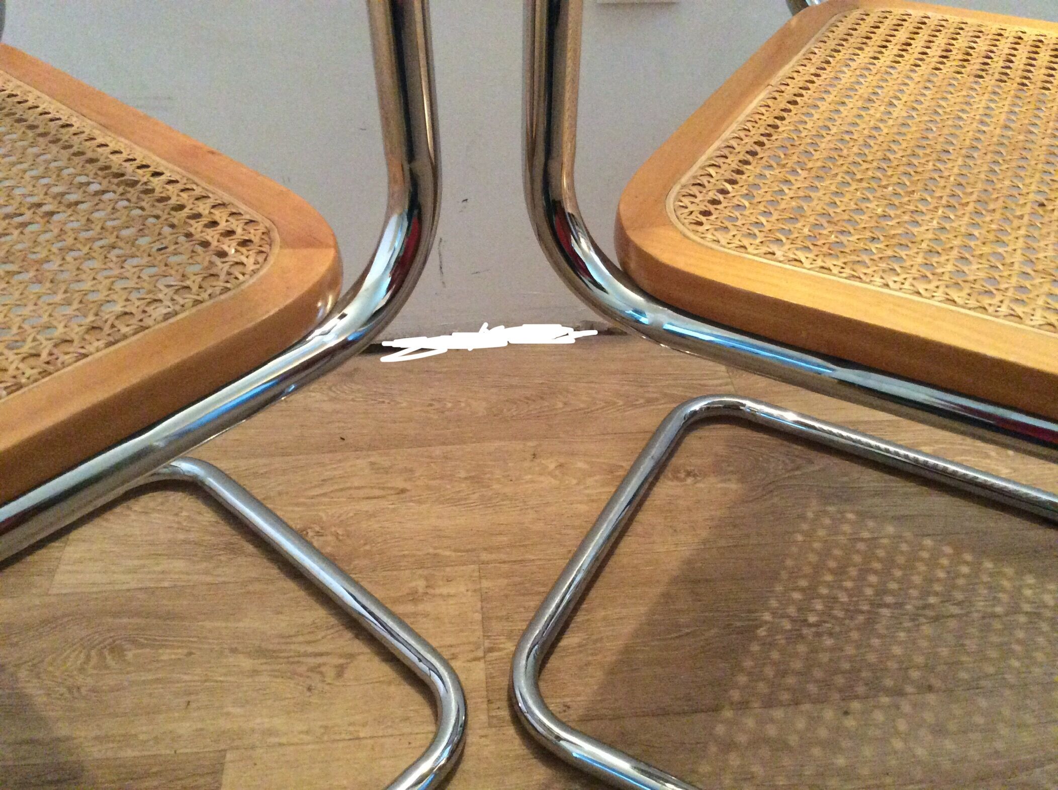 Pair of chairs Marcel Breuer Cesca B32