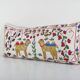 Vintage embroidered cushion cover 46x97 cm