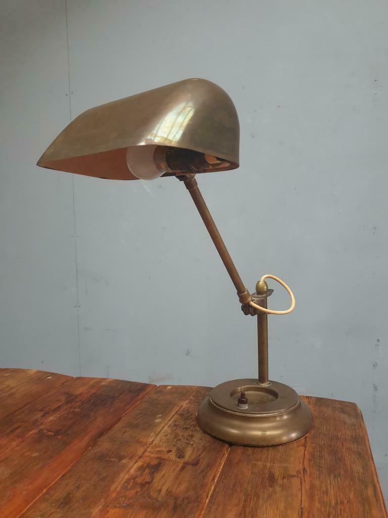 Antique brass desk lamp