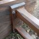 Pair of solid cherry wood farmhouse benches, 1950/60