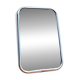 Petit miroir barbier vintage chromé 10×15 dos rouge