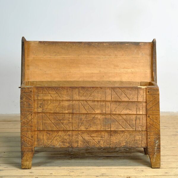 Coffre de berger antique, années 1850