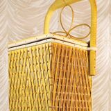 Rattan bread bin 1960