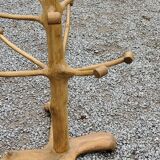 Brutalist coat rack on boxwood stand