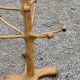 Brutalist coat rack on boxwood stand