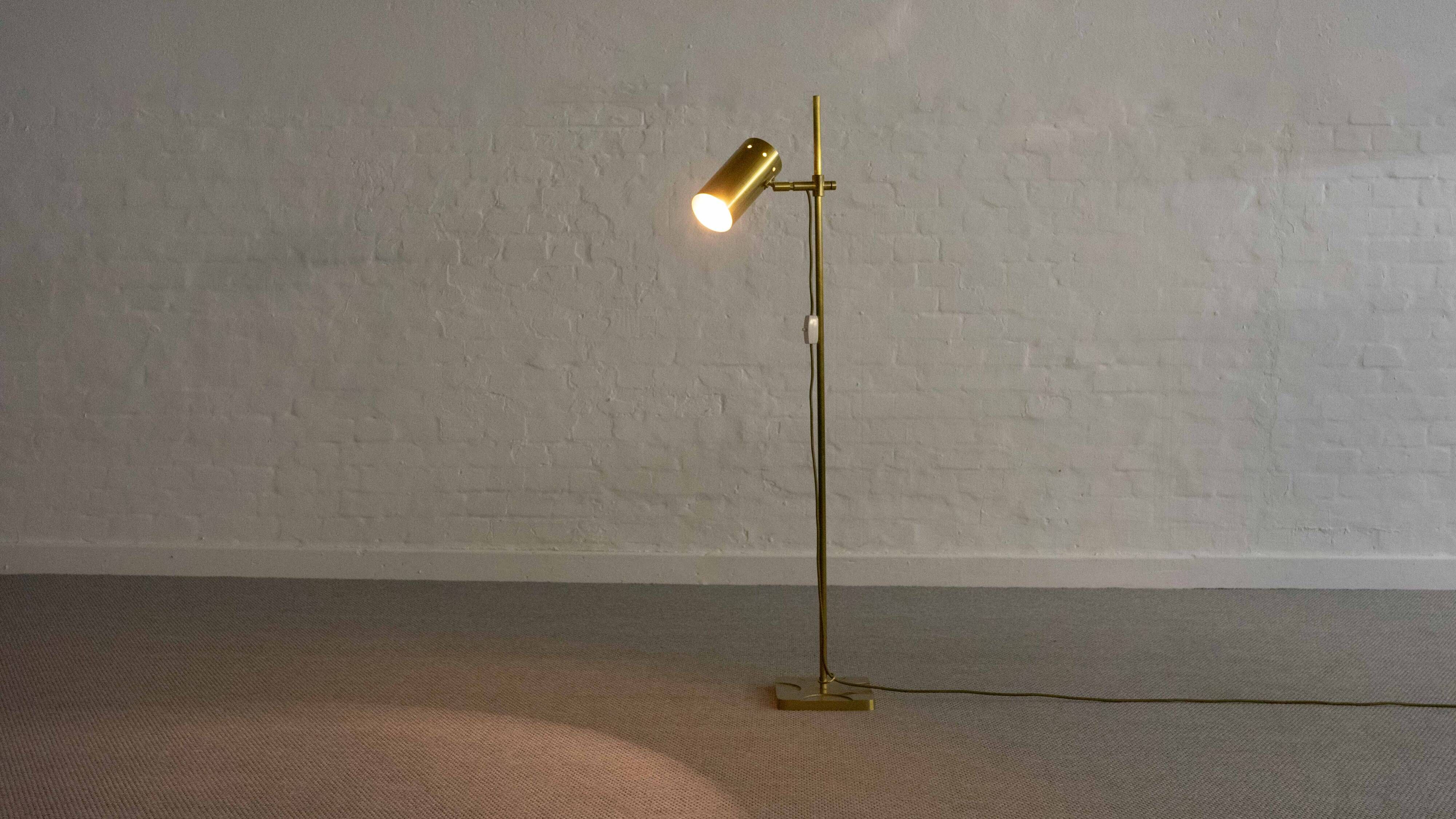 Midcentury Brass Floorlamp / Spot, 60s