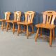 Mid century brutalist dining chairs, 1960s set of 4
