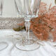 8 Crystal D'Arques red wine glasses model "VERSAILLES"