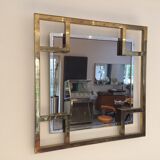 Mirror in chrome and brass 1980