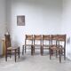 Série de 6 chaises paille et chêne beauche