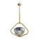 Art Decò Barovier e Toso Murano Glass and Brass Pendant Light, 1950