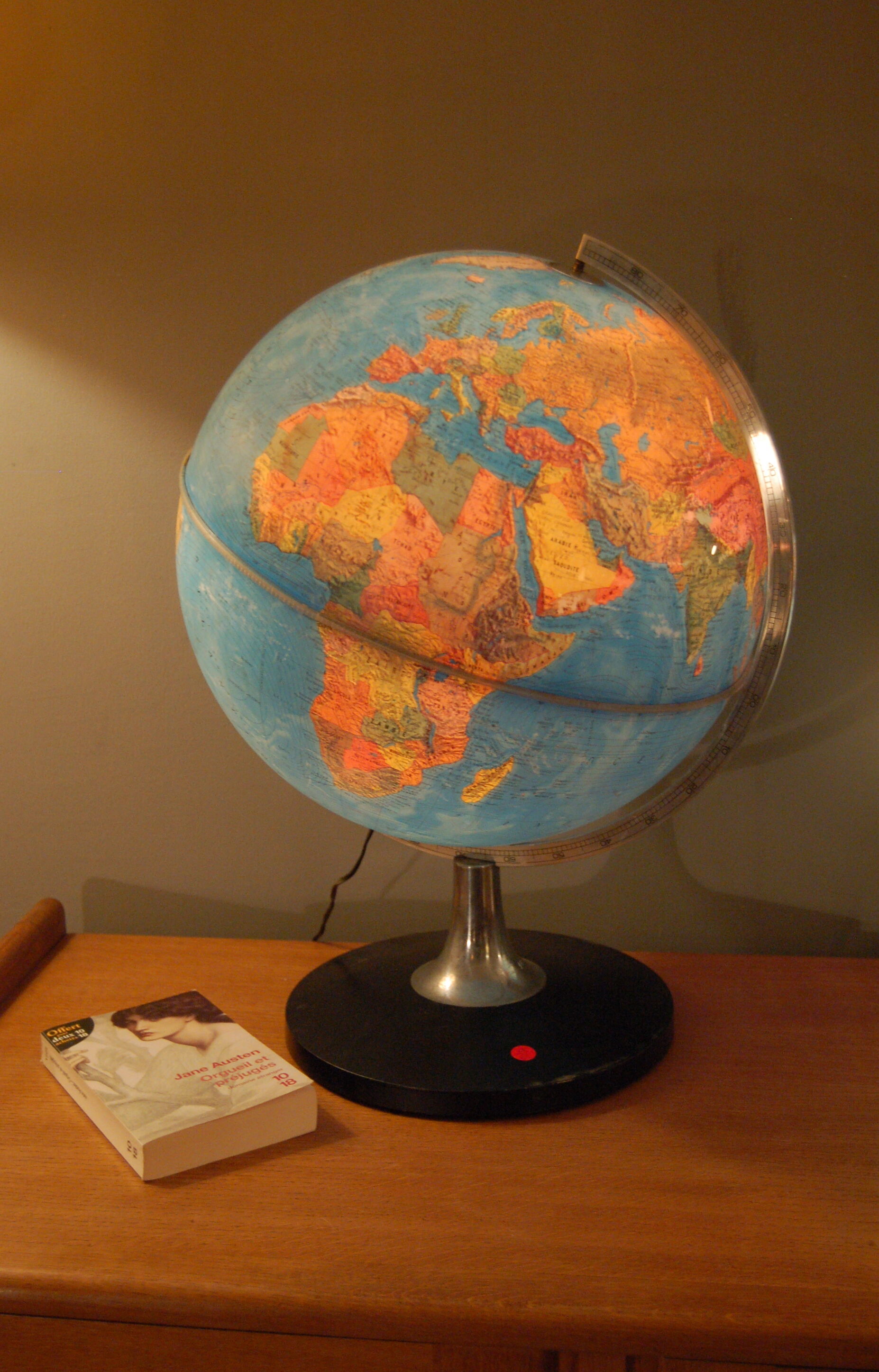Bright earth globe 60s Nova Rico 50cm