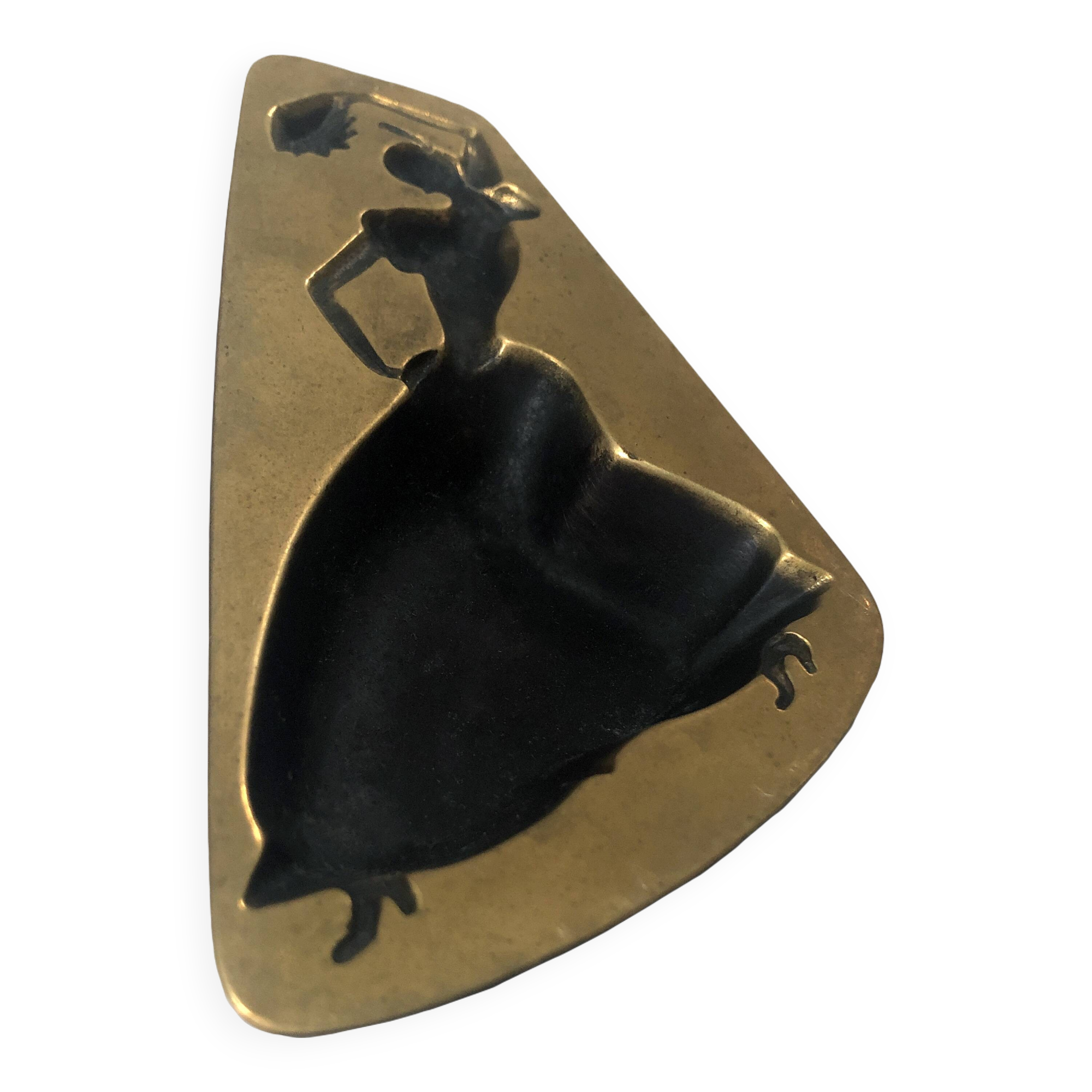 Vintage ashtray • gitanes • solid copper • max ponty • 1950-1960