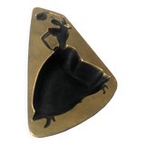 Cendrier vintage • gitanes • cuivre massif • max ponty • 1950-1960