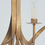 Brass flower-shaped chandelier