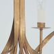 Brass flower-shaped chandelier