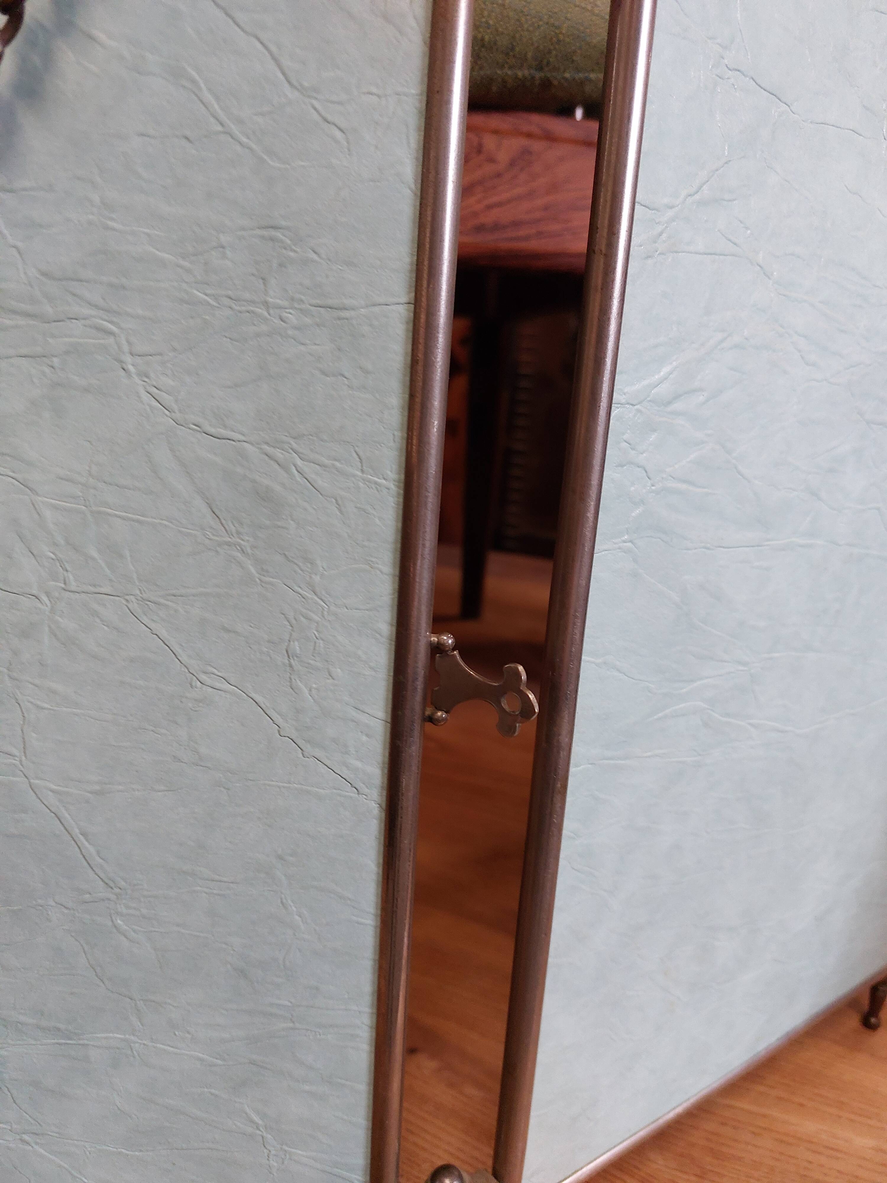 Miroir de barbier triptyque sur pieds 1930
