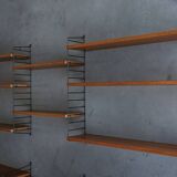 Etagère murale vintage par Nisse Strinning pour String AB, années 1960