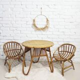 Rattan table and chairs