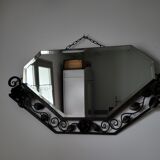 Art Deco wrought iron mirror