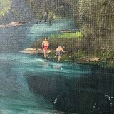 Peinture à l’huile « la Seine »