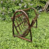 Rattan magazine rack