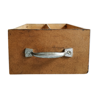 Wooden workshop box with compartments