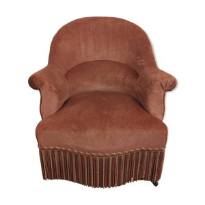 fauteuil crapaud rose