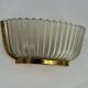 Single Art deco Seguso sconce in brass and glass. Italy 1940s