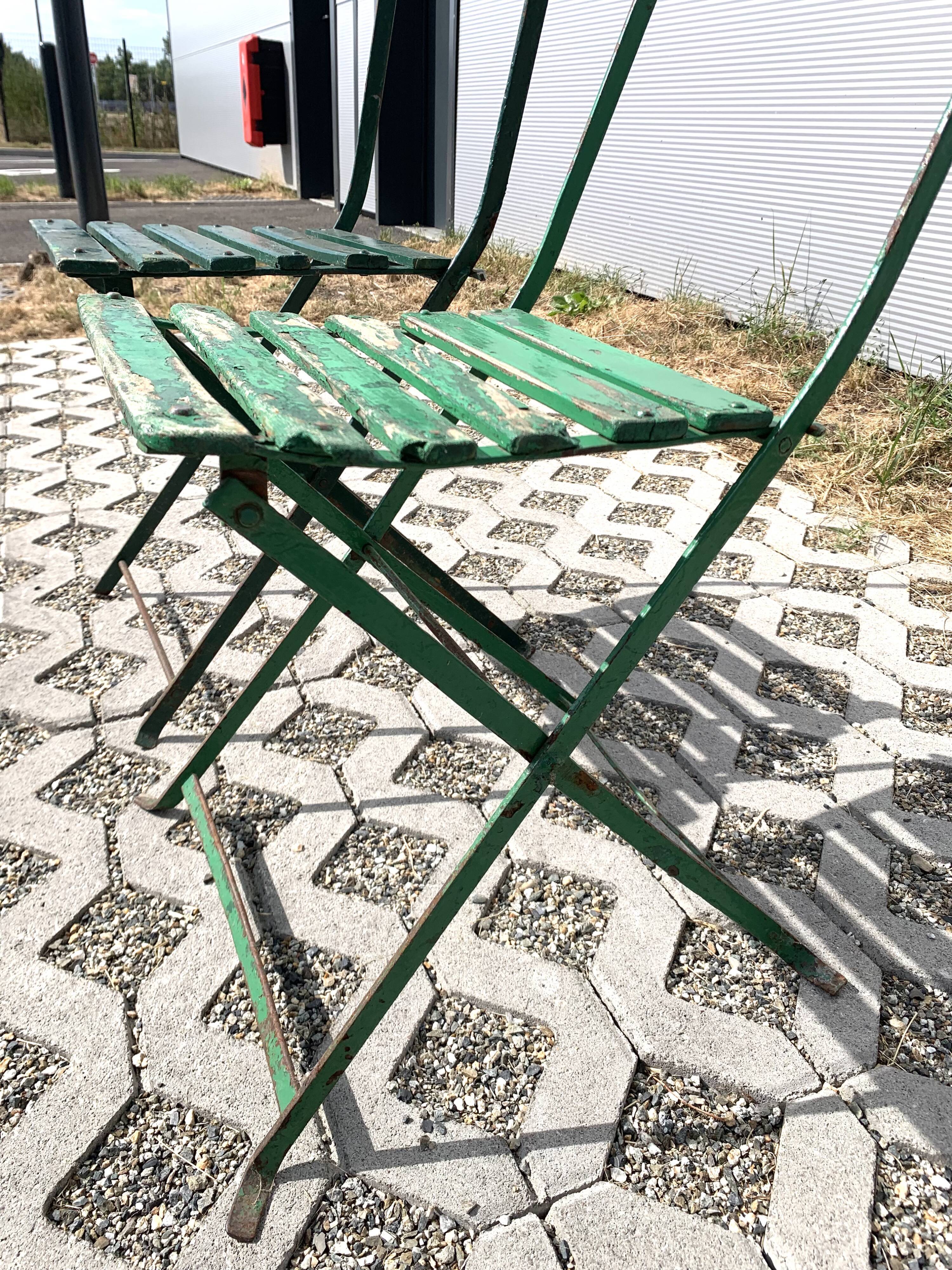 Paire de chaises de jardin vintage