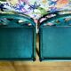 Pair of painted wooden bedside tables - circa 1970.