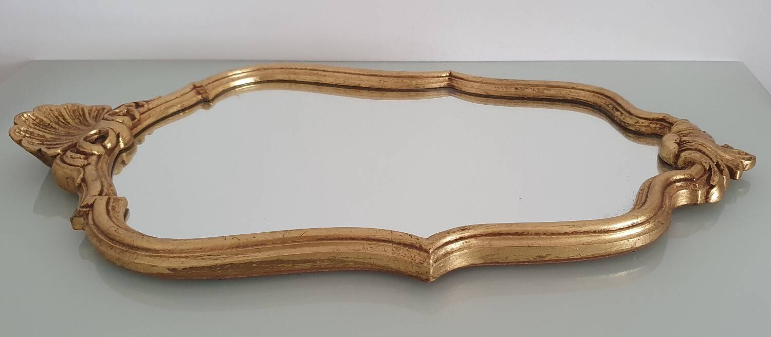 Louis XV style gilded rococo mirror