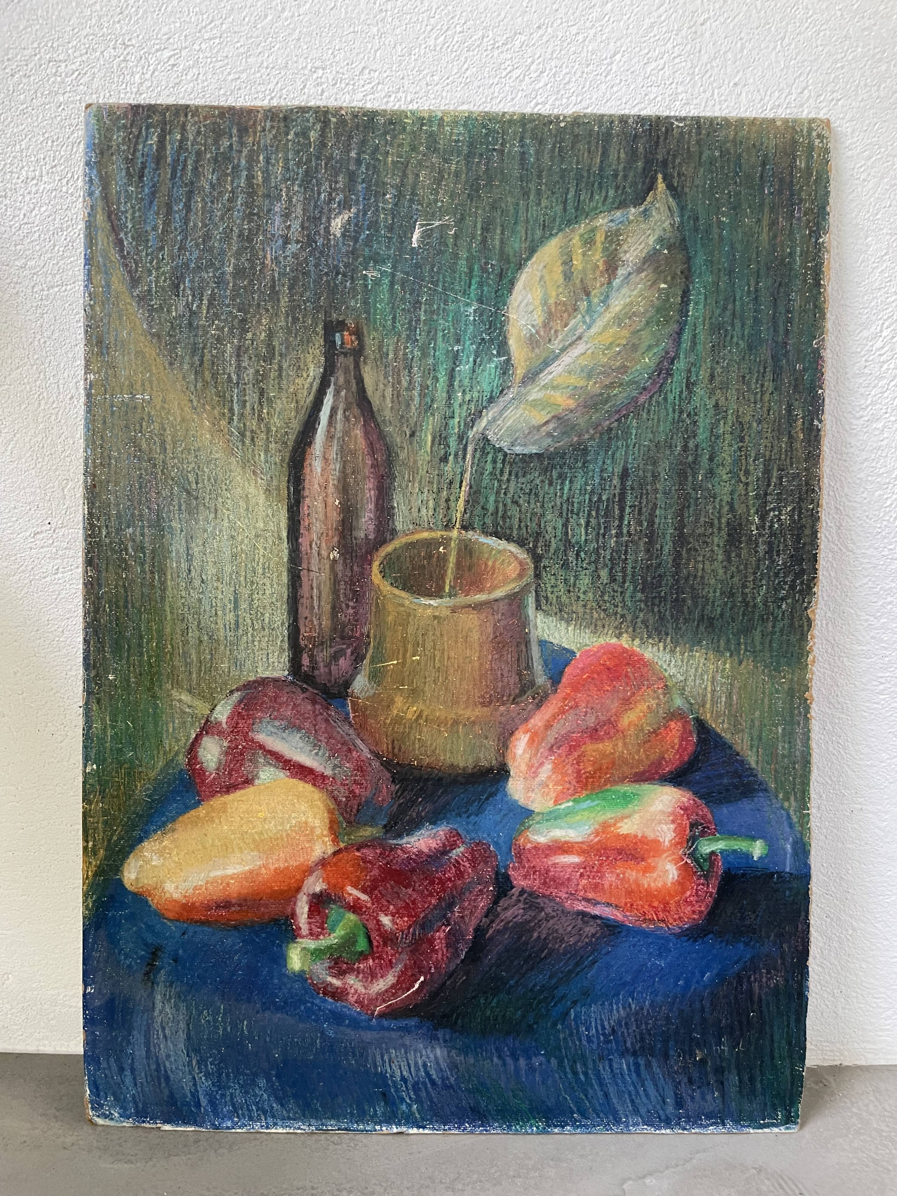 Oil pastel still life 1970