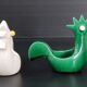 Pair of vintage roosters trinket bowls 1950