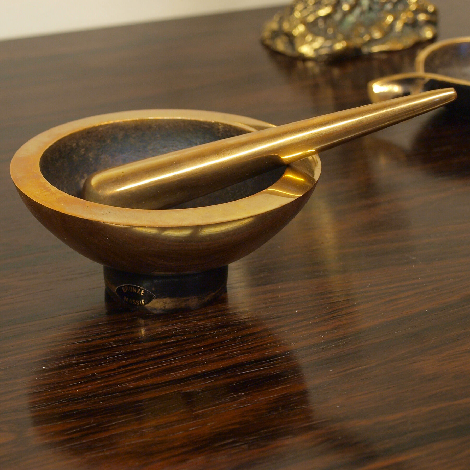 Jacques Lauterbach's bronze pestle ashtray, 1960s