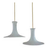 Vintage set of 2 Holmegaard Mandarin pendants - Michael Bang