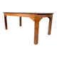 Table de ferme, d'atelier ancienne en teck birman