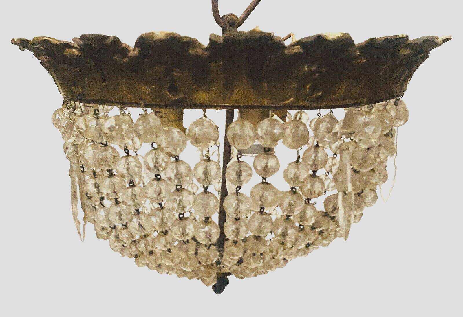 Lustre plafonnier de style Louis XV en bronze XX siècle