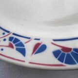 Oval earthenware art deco dish