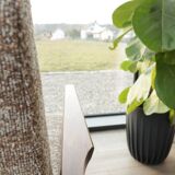 Scandinavian coffee brown armchair by H.Lis